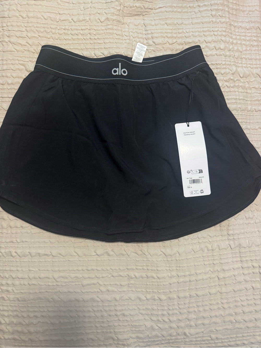 ALO Yoga Match Point Tennis Skirt - Black size small